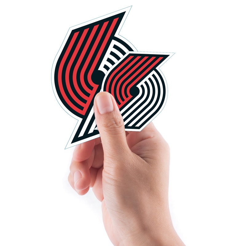 Portland Trail Blazers – 5 Logo Minis (Mixed Sizes) – Official NBA – Reusable Vinyl Decals