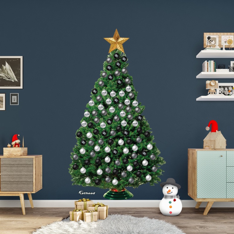 San Antonio Spurs – Decorate Your Own Christmas Tree – Official NBA – Reusable Vinyl Wall Decals