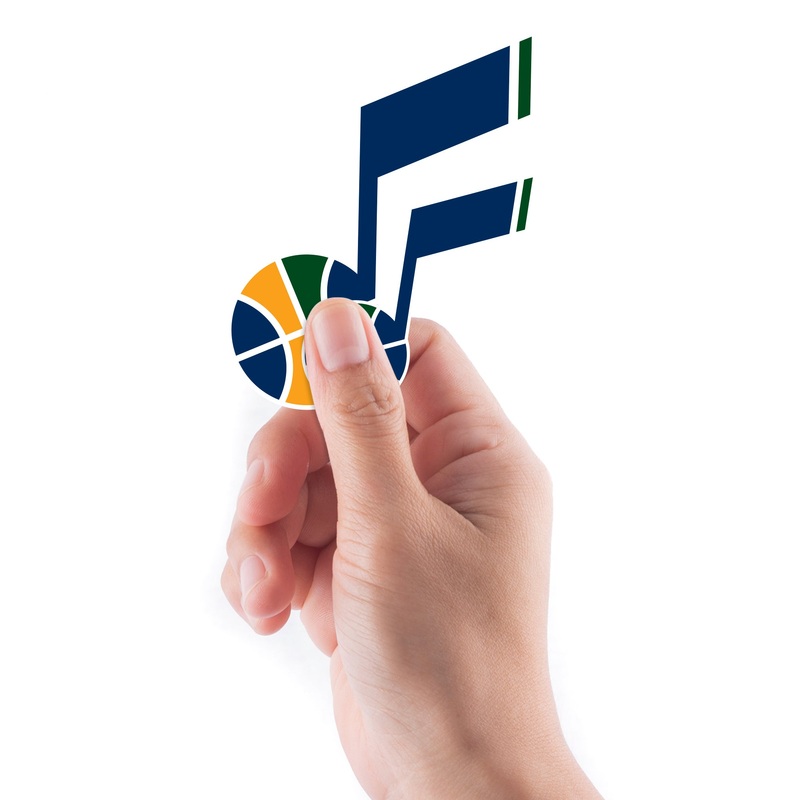 Utah Jazz – 5 Logo Minis (Mixed Sizes) – Official NBA – Reusable Vinyl Decals