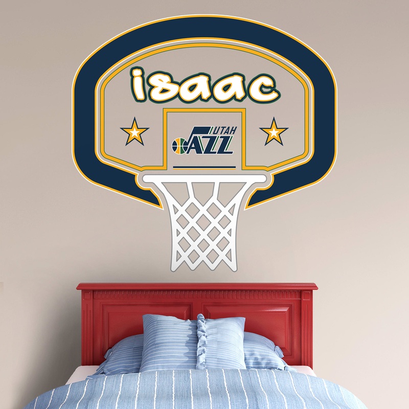 Utah Jazz Graphic – With Personalized Name – Official NBA – Vinyl Transfer Decal