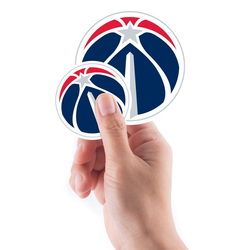 Washington Wizards – 5 Logo Minis (Mixed Sizes) – Official NBA – Reusable Vinyl Decals