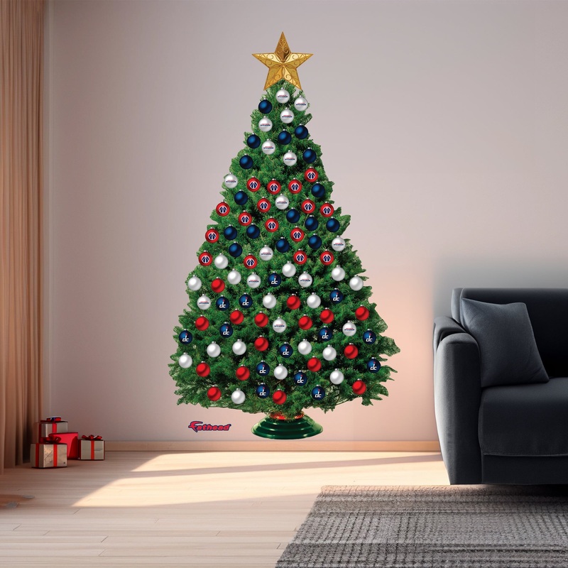 Washington Wizards – Decorate Your Own Christmas Tree – Official NBA – Reusable Vinyl Wall Decals