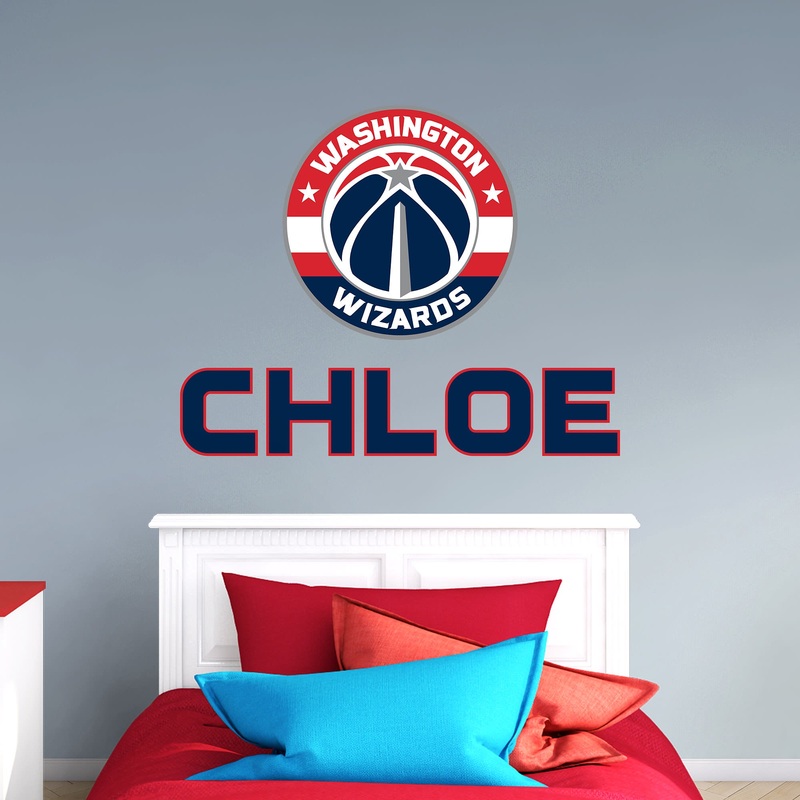 Washington Wizards – Stacked Logo – With Personalized Name – Official NBA – Vinyl Transfer Decal