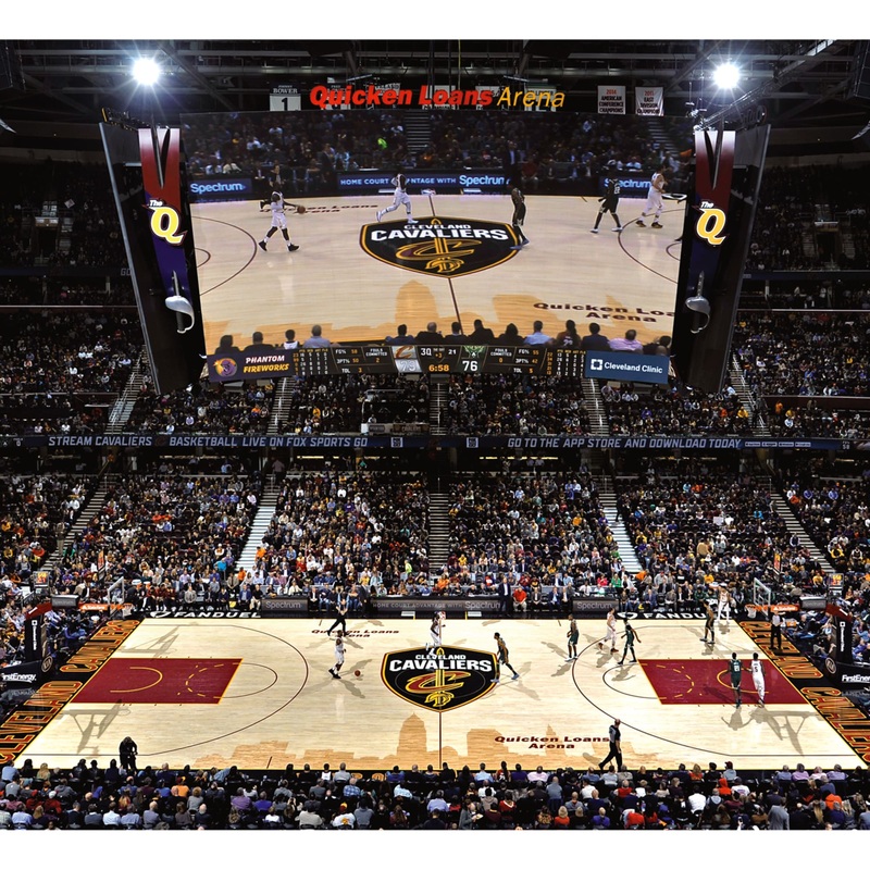 Arena Mural – Peel & Stick Poster – Official NBA – Cleveland Cavaliers – Reusable Vinyl Wall Decal