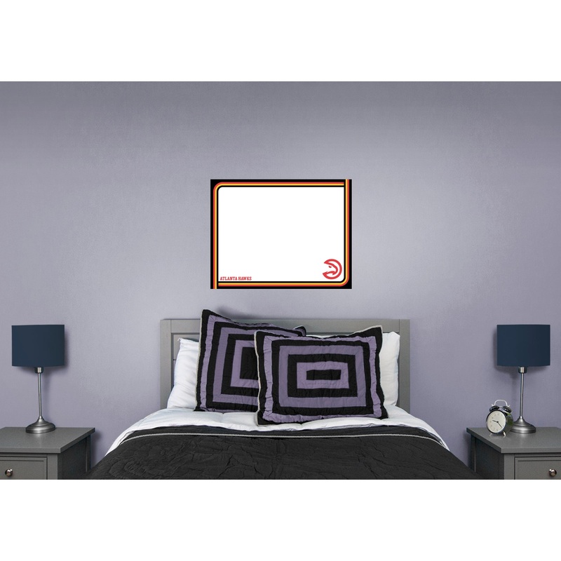 Atlanta Hawks – Dry Erase Whiteboard – Official NBA – Reusable Vinyl Wall Decal
