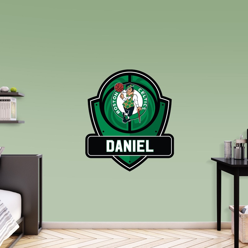 Boston Celtics – Badge – With Personalized Name – Official NBA – Vinyl Transfer Decal