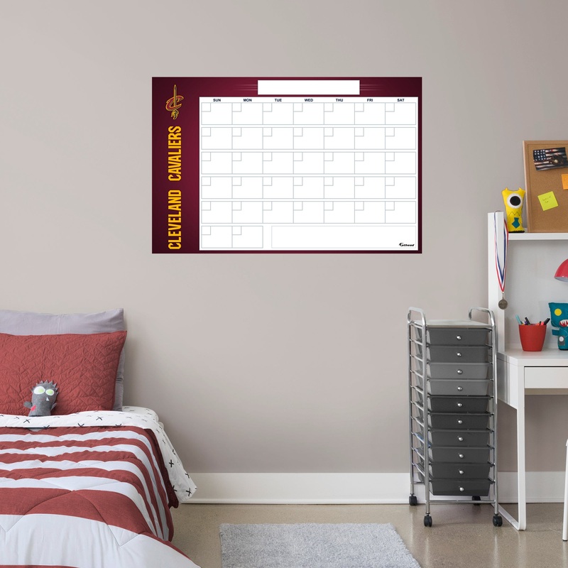 Cleveland Cavaliers – Dry Erase Calendar – Official NBA – Reusable Vinyl Wall Decal #1