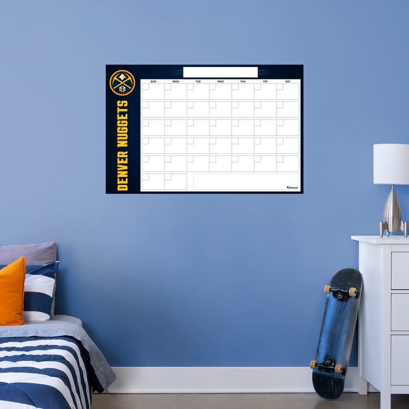 Denver Nuggets – Dry Erase Calendar – Official NBA – Reusable Vinyl Wall Decal
