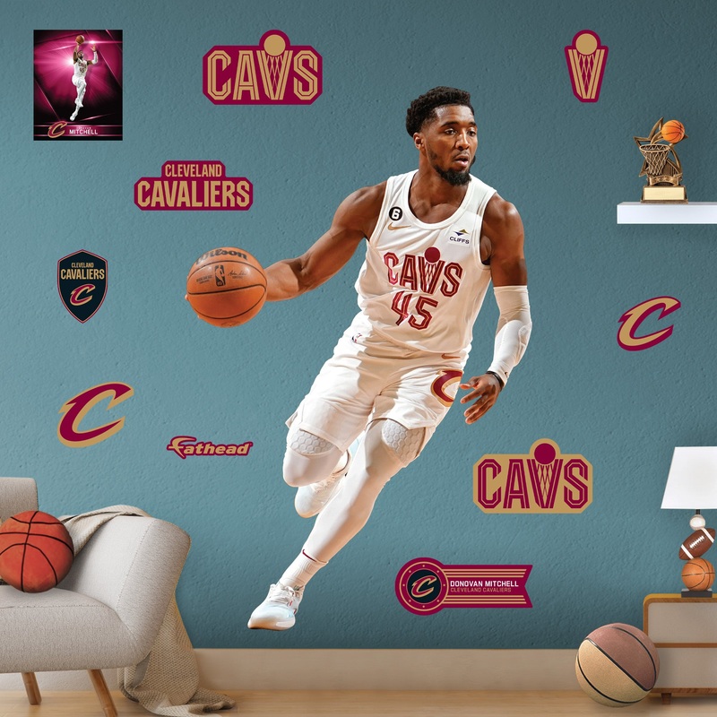 Donovan Mitchell – RealBig Collection – Official NBA – Cleveland Cavaliers – Reusable Vinyl Wall Decals