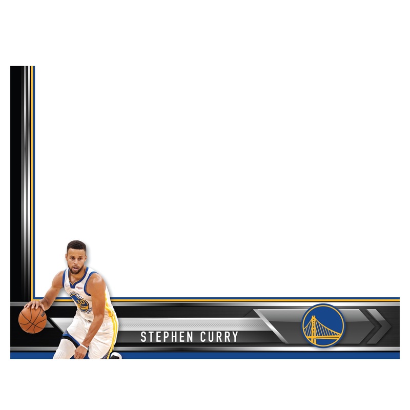 Golden State Warriors – Stephen Curry – Dry Erase Whiteboard – Official NBA – Reusable Vinyl Wall Decal