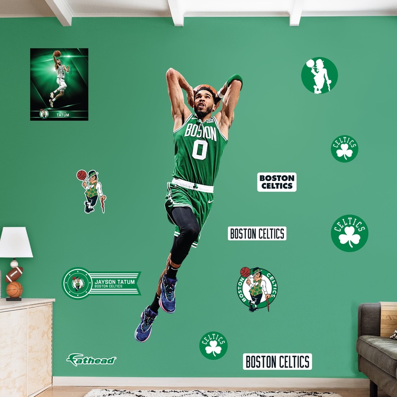 Jayson Tatum Dunk – RealBig Collection – Official NBA – Boston Celtics – Reusable Vinyl Wall Decals