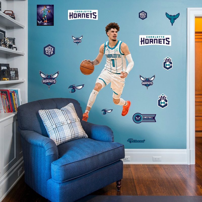 LaMelo Ball – RealBig Collection – Official NBA – Charlotte Hornets – Reusable Vinyl Wall Decals