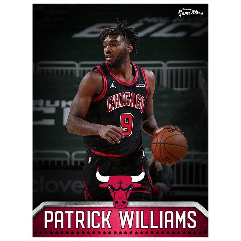 Patrick Williams – GameStars Series – Peel & Stick Poster – Official NBA – Chicago Bulls – Reusable Vinyl Wall Decal