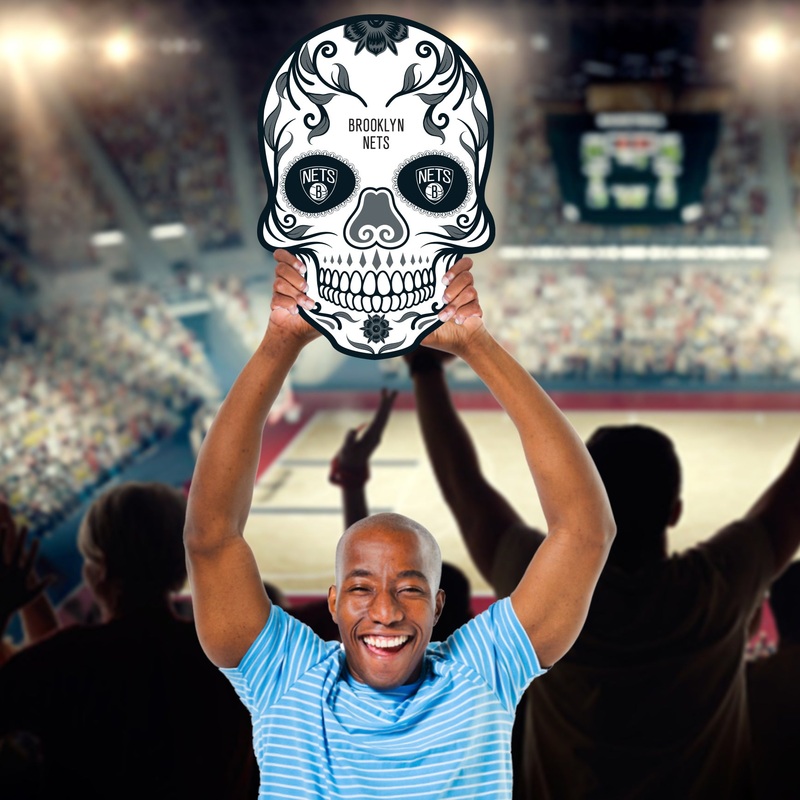 Skull – Big Head – Official NBA – Brooklyn Nets – Foam Core Cutout