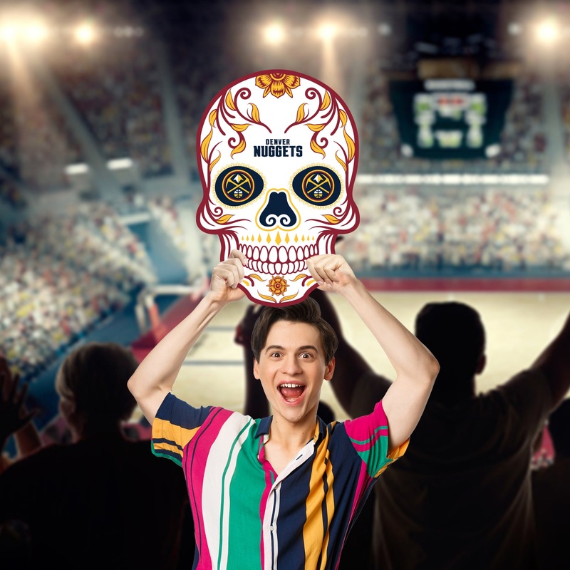 Skull – Big Head – Official NBA – Denver Nuggets – Foam Core Cutout