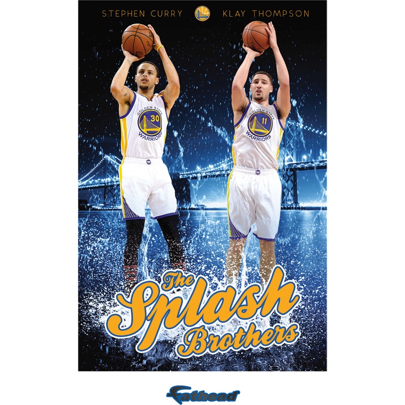 Splash Brothers – Peel & Stick Poster – Official NBA – Golden State Warriors – Reusable Vinyl Wall Decal