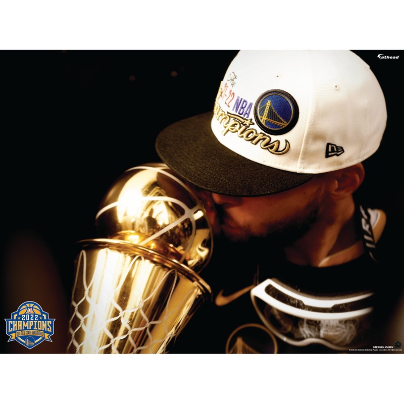 Stephen Curry – 2022 Champion Candid Trophy – Peel & Stick Poster – Official NBA – Golden State Warriors – Reusable Vinyl Wall Decal