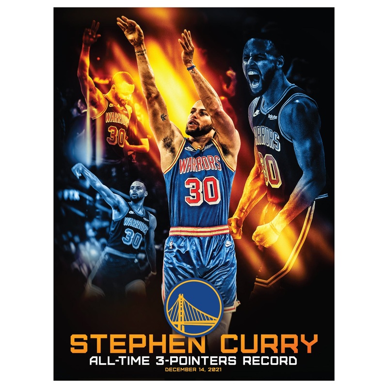 Stephen Curry – 3-Point Leader – Peel & Stick Poster – Official NBA – Golden State Warriors – Reusable Vinyl Wall Decal