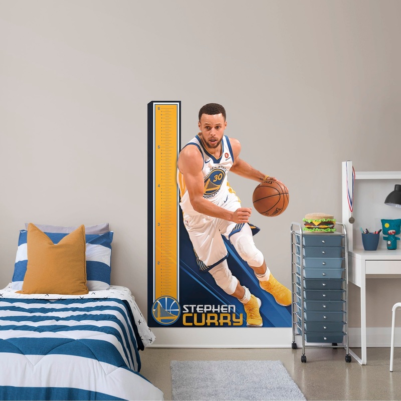 Stephen Curry – Growth Chart – Official NBA – Golden State Warriors – Reusable Vinyl Wall Decal