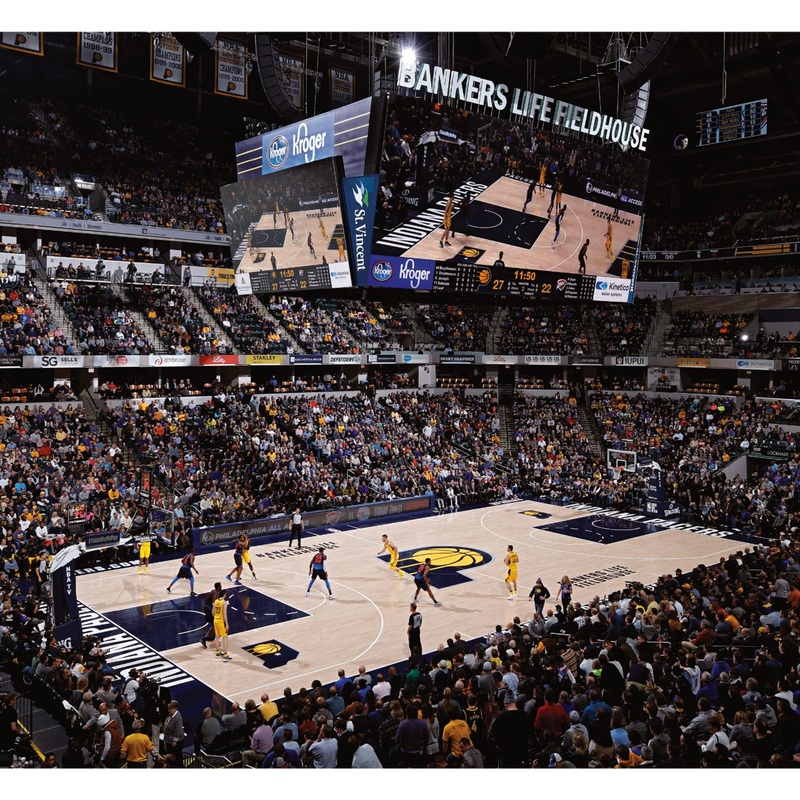 Arena Mural – Peel & Stick Poster – Official NBA – Indiana Pacers – Reusable Vinyl Wall Decal