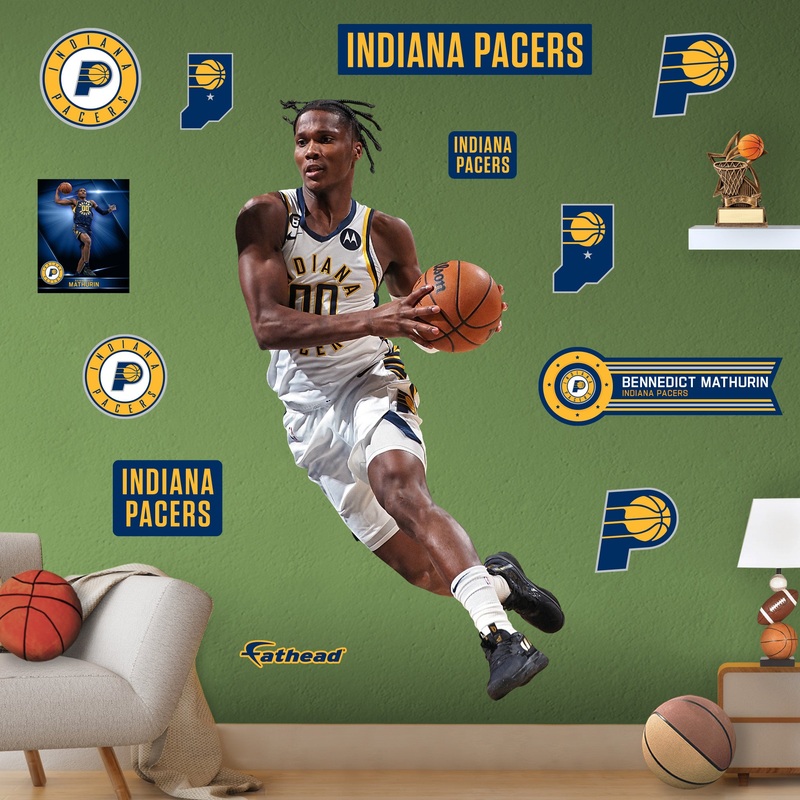 Bennedict Mathurin – RealBig Collection – Official NBA – Indiana Pacers – Reusable Vinyl Wall Decals