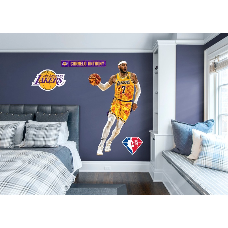 Carmelo Anthony – RealBig 75th Anniversary Limited Edition Collection – Official NBA – Los Angeles Lakers – Reusable Vinyl Wall Decals