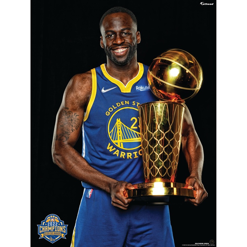 Draymond Green – 2022 Champion Trophy – Peel & Stick Poster – Official NBA – Golden State Warriors – Reusable Vinyl Wall Decal