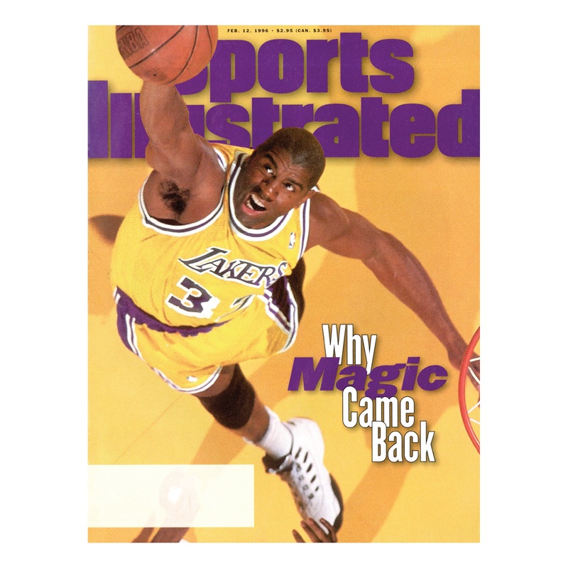 February 1996 Sports Illustrated Cover – Peel & Stick Poster – Official NBA – Los Angeles Lakers – Reusable Vinyl Wall Decal