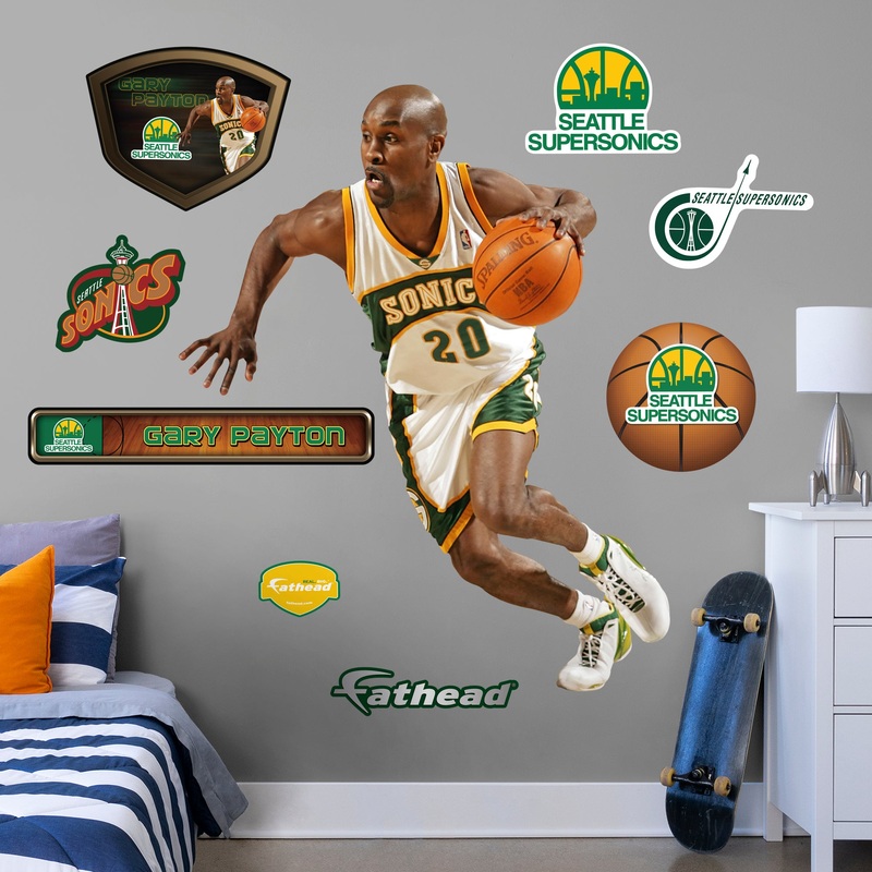 Gary Payton – RealBig Legend Collection – Official NBA – Reusable Vinyl Wall Decals