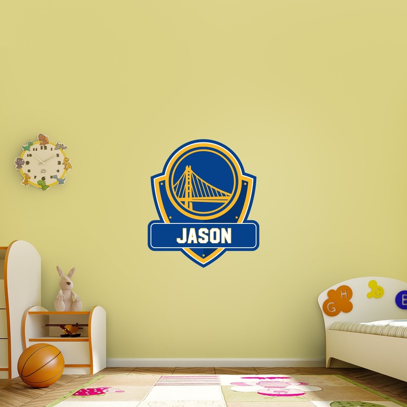 Golden State Warriors – Badge – With Personalized Name – Official NBA – Vinyl Transfer Decal