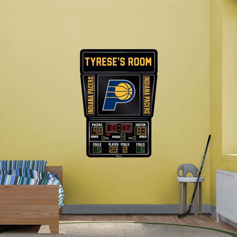 Indiana Pacers – Scoreboard Graphic – With Personalized Name – Official NBA – Vinyl Transfer Decal