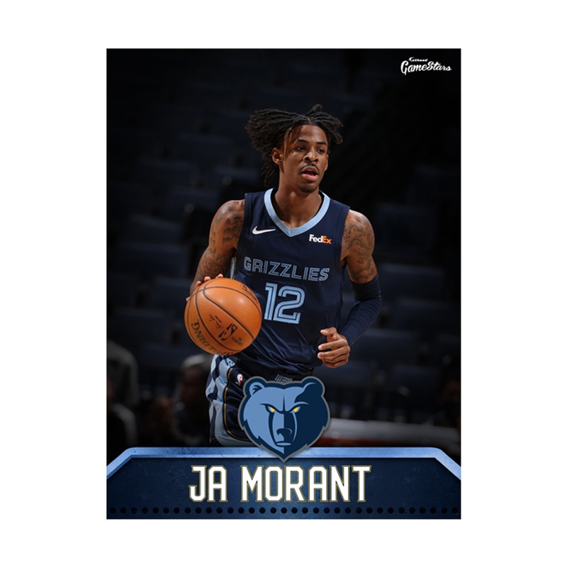 Ja Morant – GameStars Series – Peel & Stick Poster – Official NBA – Memphis Grizzlies – Reusable Vinyl Wall Decal