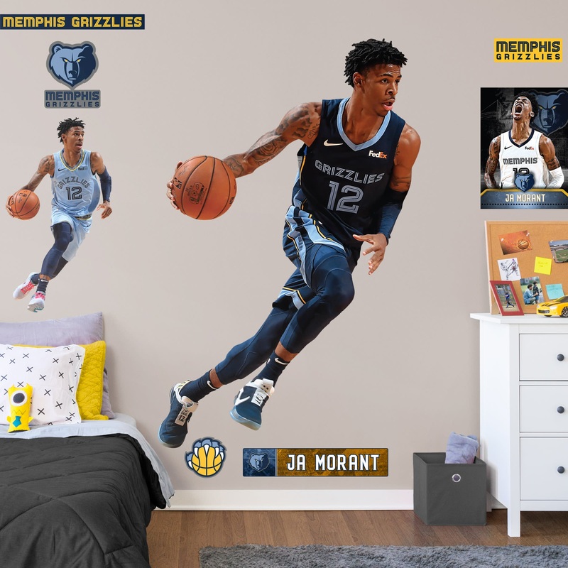 Ja Morant – RealBig Collection – Official NBA – Memphis Grizzlies – Reusable Vinyl Wall Decals #1