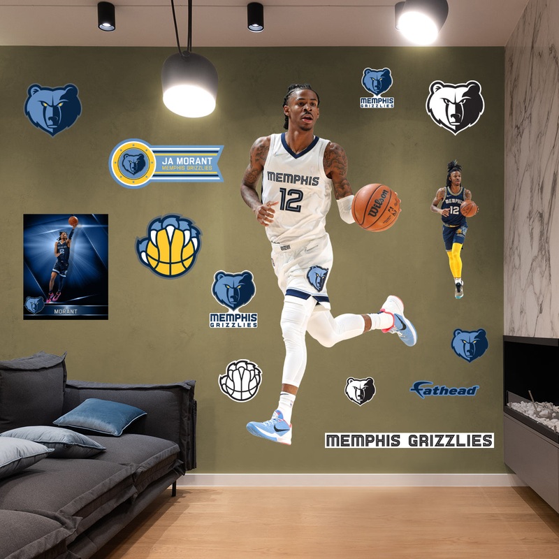 Ja Morant – RealBig Collection – Official NBA – Memphis Grizzlies – Reusable Vinyl Wall Decals #3