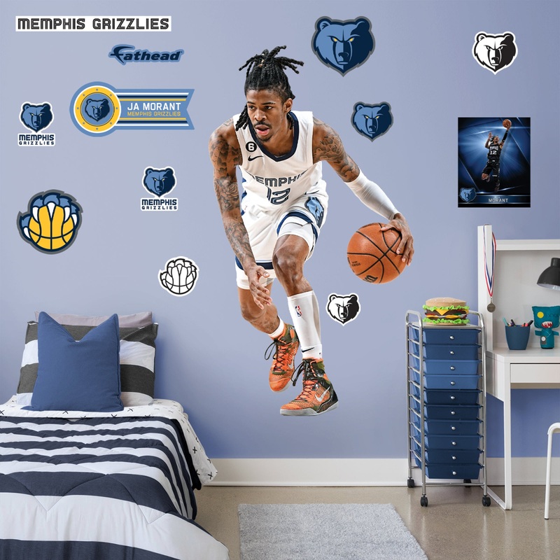 Ja Morant – RealBig Collection – Official NBA – Memphis Grizzlies – Reusable Vinyl Wall Decals #4