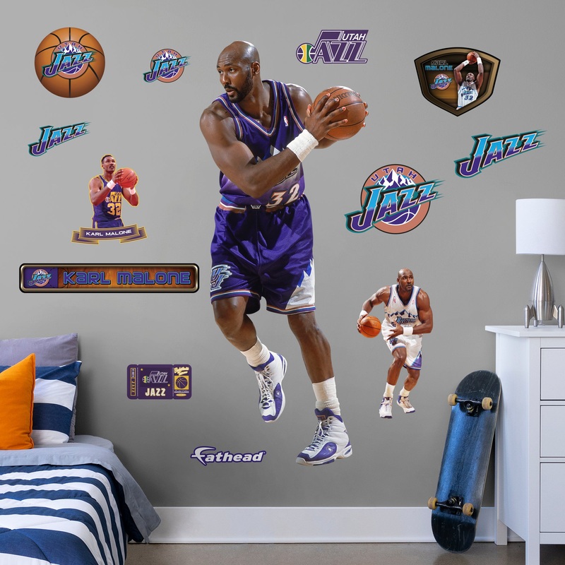 Karl Malone – RealBig Legend Collection – Official NBA – Utah Jazz – Reusable Vinyl Wall Decals