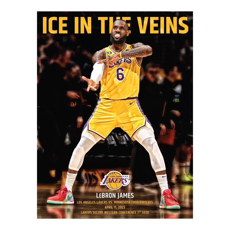 LeBron James – Ice In My Veins – Peel & Stick Poster – Official NBA – Los Angeles Lakers – Reusable Vinyl Wall Decal