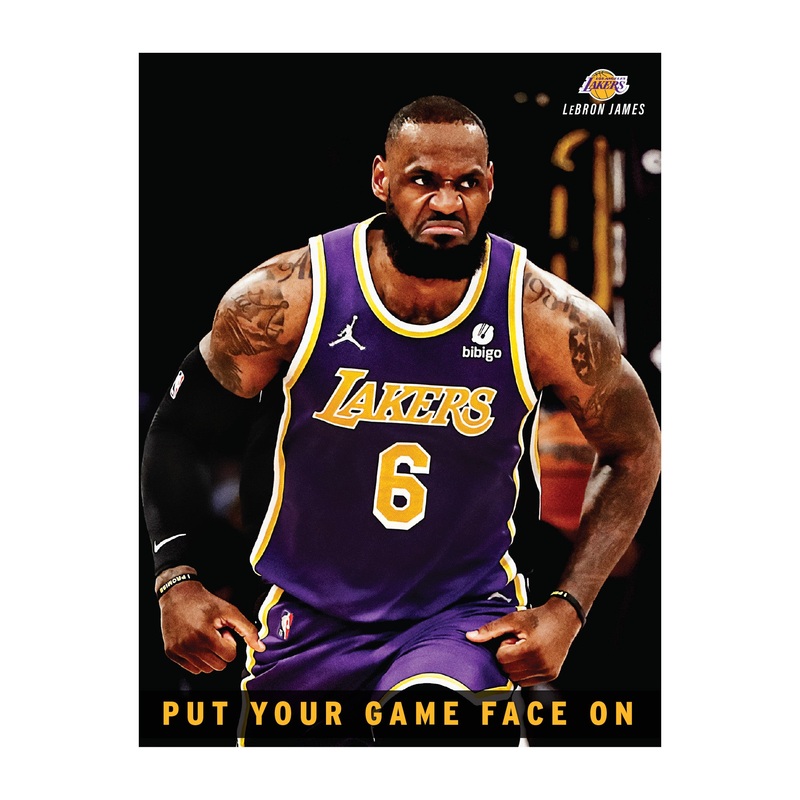 LeBron James – Intensity – Motivational – Peel & Stick Poster – Official NBA – Los Angeles Lakers – Reusable Vinyl Wall Decal