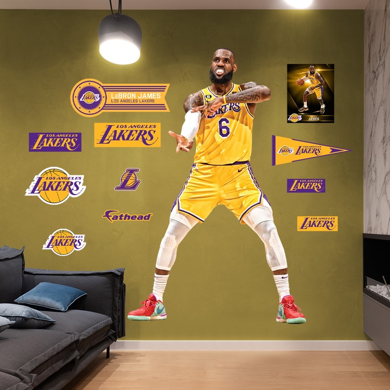 LeBron James – RealBig Ice In The Veins Collection – Official NBA – Los Angeles Lakers – Reusable Vinyl Wall Decals