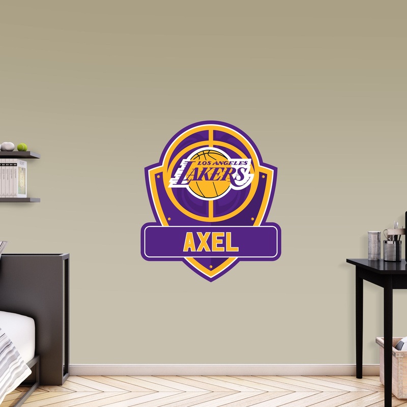 Los Angeles Lakers – Badge – With Personalized Name – Official NBA – Vinyl Transfer Decal