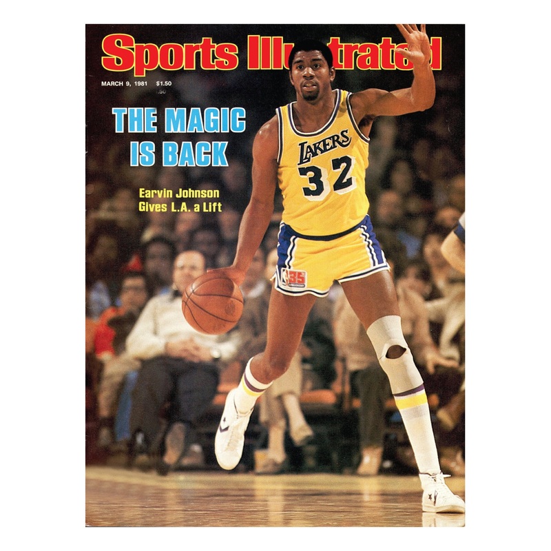 Magic Johnson – March 1981 Sports Illustrated Cover – Peel & Stick Poster – Official NBA – Los Angeles Lakers – Reusable Vinyl Wall Decal
