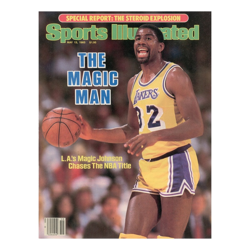 Magic Johnson – May 1985 Sports Illustrated Cover – Peel & Stick Poster – Official NBA – Los Angeles Lakers – Reusable Vinyl Wall Decal
