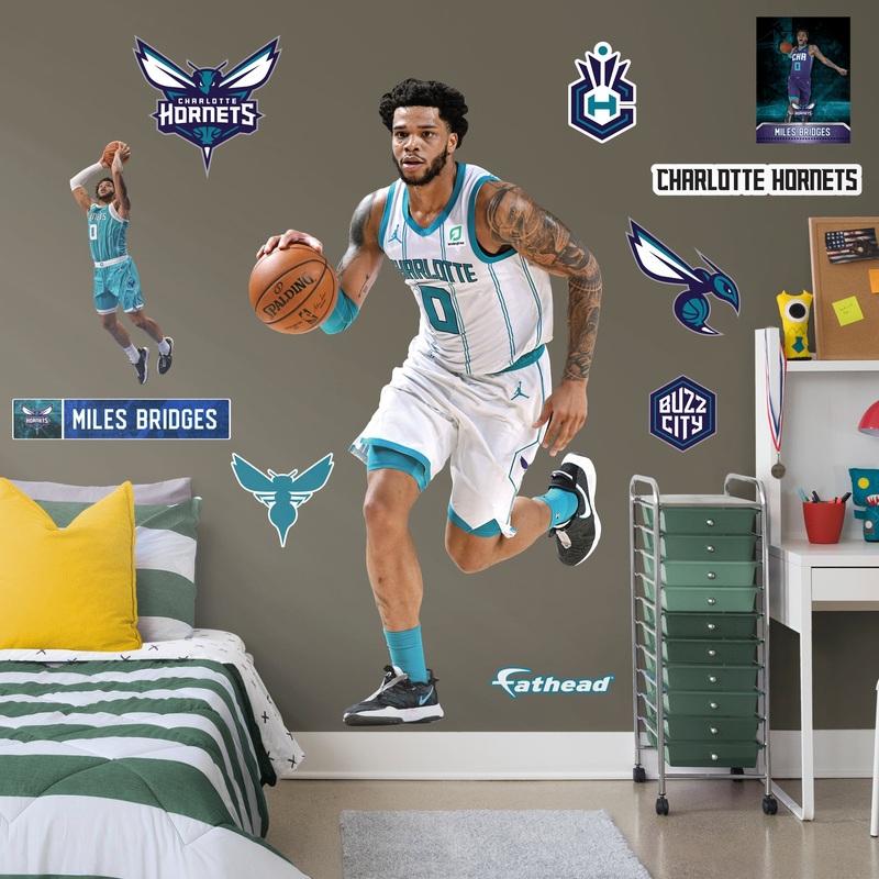 Miles Bridges – RealBig Collection – Official NBA – Charlotte Hornets – Reusable Vinyl Wall Decals #1