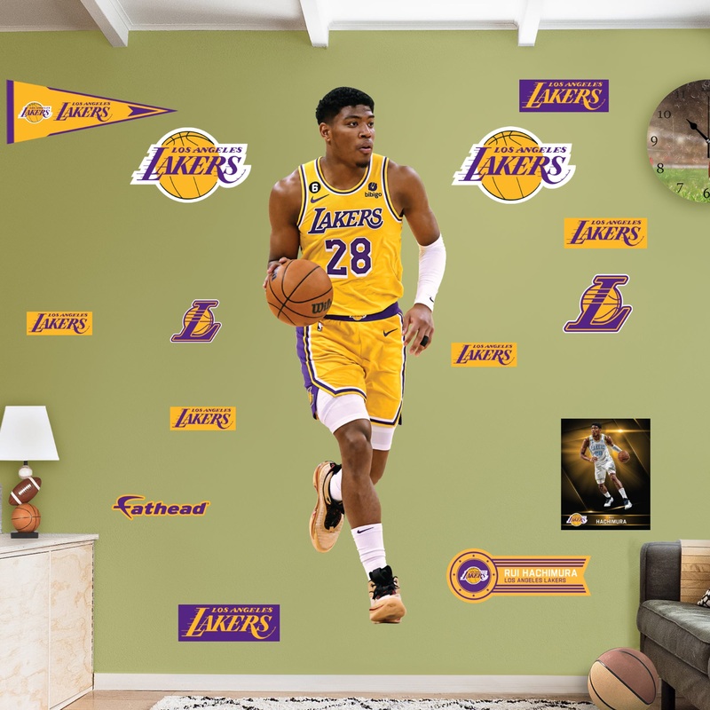 Rui Hachimura – RealBig Collection – Official NBA – Los Angeles Lakers – Reusable Vinyl Wall Decals