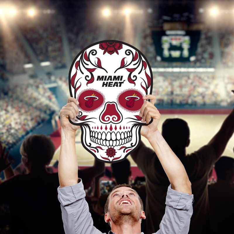 Skull – Big Head – Official NBA – Miami Heat – Foam Core Cutout