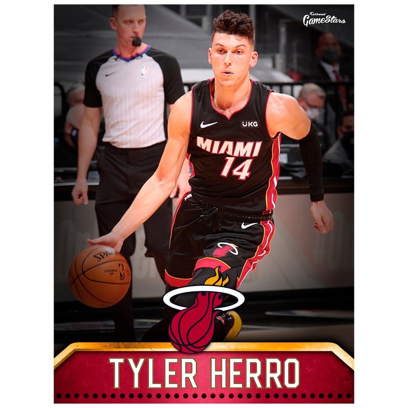 Tyler Herro – GameStars Series – Peel & Stick Poster – Official NBA – Miami Heat – Reusable Vinyl Wall Decal