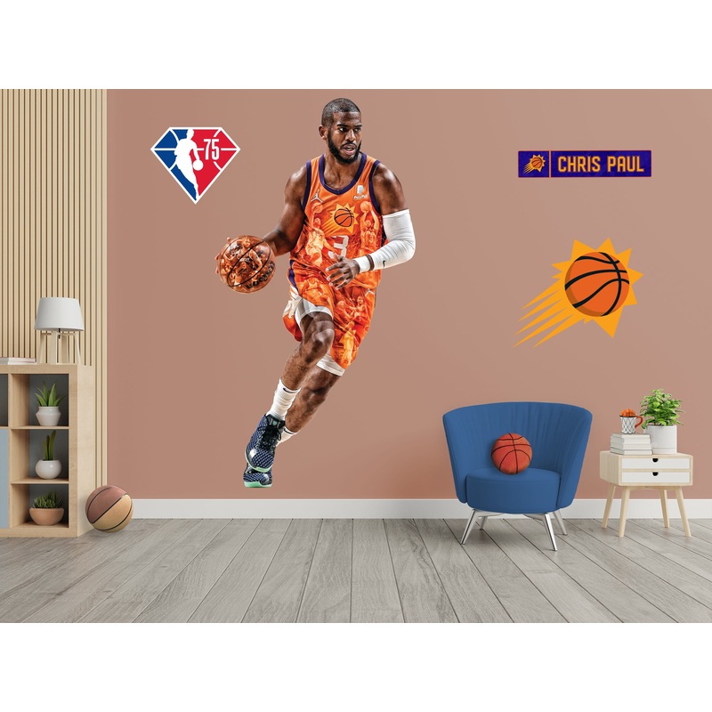 Chris Paul – RealBig 2021 75th Anniversary Limited Edition Collection – Official NBA – Phoenix Suns – Reusable Vinyl Wall Decals