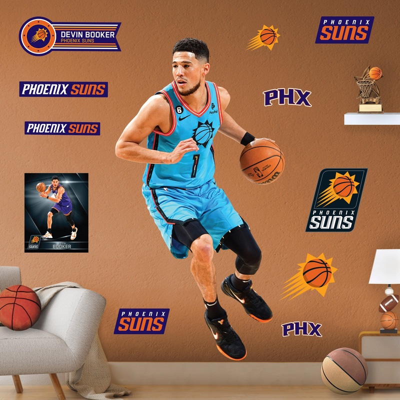 Devin Booker City Jersey – RealBig Collection – Official NBA – Phoenix Suns – Reusable Vinyl Wall Decals