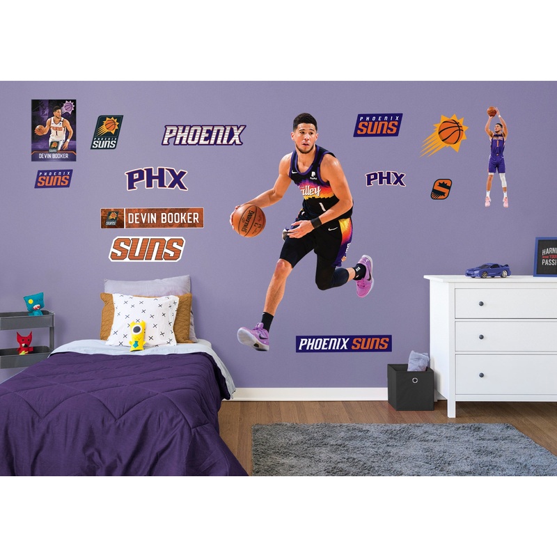 Devin Booker – RealBig Drive Collection – Official NBA – Phoenix Suns – Reusable Vinyl Wall Decals