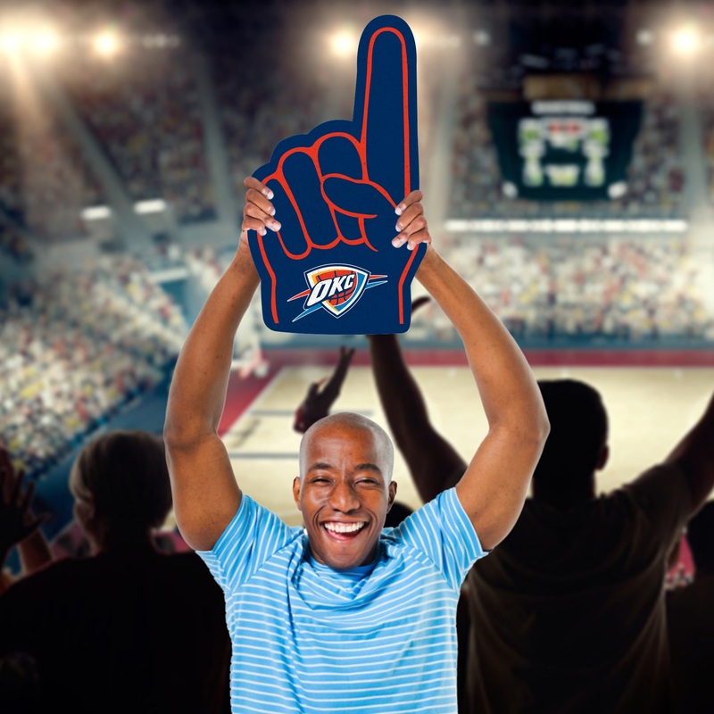 Foam Finger – Big Head – Official NBA – Oklahoma City Thunder – Foam Core Cutout